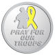 Ace Recognition Pewter Coin, Lapel, Plaque - with your text and logo - Military - Pray for our troops - soldier - ribbon, metal, navy