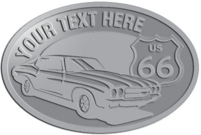 Custom Crest - customized and personalized your way - Car designs - US route 66 - vintage cars - classic cars - sports car - your text, route 66, route sixty six, route sixty-six, historic highway, historic road, mother road, transportation