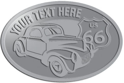 Custom Crest - customized and personalized your way - Car designs - US route 66 - vintage cars - classic cars - coupe - your text, route 66, route sixty six, route sixty-six, historic highway, historic road, mother road, transportation