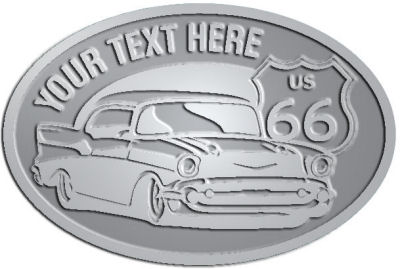 Custom Crest - customized and personalized your way - Car designs - US route 66 - vintage cars - classic cars - coupe - your text, route 66, route sixty six, route sixty-six, historic highway, historic road, mother road, transportation