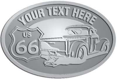 Custom Crest - customized and personalized your way - Truck designs - US route 66 - vintage trucks - classic trucks - trucks - pickup - your text, route 66, route sixty six, route sixty-six, historic highway, historic road, mother road