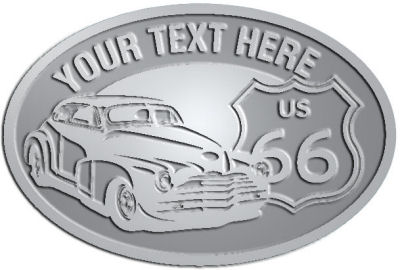 Custom Crest - customized and personalized your way - Car designs - US route 66 - vintage cars - classic cars - sports car - hot rod - your text, route 66, route sixty six, route sixty-six, historic highway, historic road, mother road
