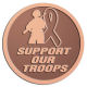 Ace Recognition Copper Coin, Lapel, Plaque - with your text and logo - Military - Support our troops - soldier - ribbon, metal, navy