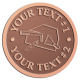 Ace Recognition Copper Coin, Lapel, Plaque - with your text and logo - drywall, drywall tools, plaster, plasterer, scrapers, utility knives, utility knife, ruler, square, drywallers, trades