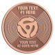 Ace Recognition Copper Coin, Lapel, Plaque - with your text and logo - 40, 45, 45-rpm, 50, 60, adapters, audio, butterflies, disco, fifties, guitars, hits, labels, labeltop, music, oldies, pop-music, rainbows, records, record-labels, retro, rock, roll, rpms, seventies, single, sixties, songs, sounds, spindles, vinyl, wax