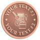 Ace Recognition Copper Coin, Lapel, Plaque - with your text and logo - alarm systems, burglar alarms, security, security systems, keys, locks, home security, alarm monitoring