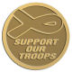 Ace Recognition Gold Coin, Lapel, Plaque - with your text and logo - Military - Support our troops - ribbon, metal, navy