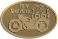 Ace Recognition Gold Crest, Lapel, Plaque - with your text and logo - Motorcycle Designs - US 66 - route 66 - chopper, motorcycle - your text, motorcycles, motor bikes, racing, motor, motorsports, motor-sports, transportation, metal
