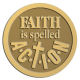 Ace Recognition Gold Buckle, Coin, KeyTag, Lapel, Medal, Pendant, Plaque - with your text and logo - motivational, inspirational, faith is action