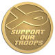 Ace Recognition Gold Coin, Lapel, Plaque - with your text and logo - Military - Support our troops - ribbon, metal, navy