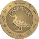 Ace Recognition Gold Buckle, Coin, Lapel, KeyTag, Medal, Pendant, Plaque - with your text and logo - egyptian, hieroglyphics, creatures, mythology, geb, earth god