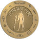 Ace Recognition Gold Buckle, Coin, Lapel, KeyTag, Medal, Pendant, Plaque - with your text and logo - egyptian, hieroglyphics, creatures, mythology, egyptian deity