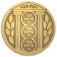 Ace Recognition Gold Buckle, Coin, KeyTag, Lapel, Medal, Pendant, Plaque - with your text and logo - greek pillars, greek temples, laurel, greek motifs