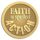 Ace Recognition Gold Buckle, Coin, KeyTag, Lapel, Medal, Pendant, Plaque - with your text and logo - motivational, inspirational, faith is action