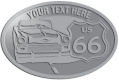 Ace Recognition Pewter Crest, Lapel, Plaque - with your text and logo - Car designs - US route 66 - vintage cars - classic cars - roadster - your text, route 66, route sixty six, route sixty-six, historic highway, historic road, mother road, transportation