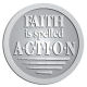 Ace Recognition Pewter Buckle, Coin, KeyTag, Lapel, Medal, Pendant, Plaque - with your text and logo - motivational, inspirational, faith is action
