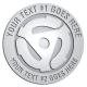Ace Recognition Pewter Coin, Lapel, Plaque - with your text and logo - 45, 45-rpm, 50, 60, adapters, audio, butterflies, disco, dj, fifties, guitars, hits, labels, labeltop, music, oldies, pop-music, rainbows, records, record-labels, retro, rock, roll, rpms, seventies, single, sixties, songs, sounds, spindles, vinyl, wax
