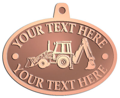 Custom Pendant - customized and personalized your way - front loaders, excavators, back hoes, backhoes, loaders, trenchers, excavators, excavating, equipment, diggers