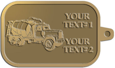 Custom Key Tag - customized and personalized your way - cement truck, concrete, construction, heavy equipment, road construction, home renovation