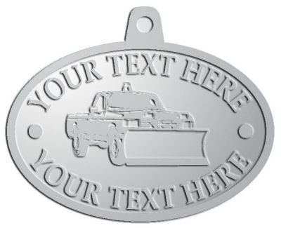Custom Medal - customized and personalized your way - snow removal, truck, plow, pick up, pick-up, snow plow
