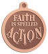Ace Recognition Copper KeyTag, Medal, Pendant - with your text and logo - motivational, inspirational, faith is action
