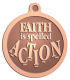 Ace Recognition Copper KeyTag, Medal, Pendant - with your text and logo - motivational, inspirational, faith is action