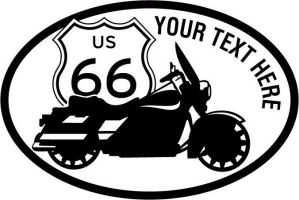 Custom pewter or zinc Crest - customized and personalized your way - Motorcycle Designs - US 66 - route 66 - chopper, motorcycle - your text, motorcycles, motor bikes, racing, motor, motorsports, motor-sports, transportation, metal