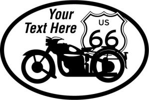 Custom pewter or zinc Crest - customized and personalized your way - Motorcycle Designs - US 66 - route 66 - chopper, motorcycle - your text, motorcycles, motor bikes, racing, motor, motorsports, motor-sports, transportation, metal