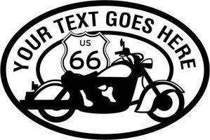 Custom pewter or zinc Crest - customized and personalized your way - Motorcycle Designs - US 66 - route 66 - chopper, motorcycle - your text, motorcycles, motor bikes, racing, motor, motorsports, motor-sports, transportation, metal