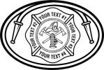 Fire Department, Maltese Cross  Hose, Axe, Fire Hydrant, Helmet