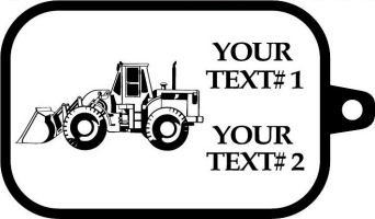Custom pewter or zinc Key Tag - customized and personalized your way - bobcats, construction, industrial, machine, machinery