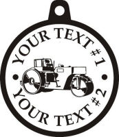 Custom pewter or zinc Pendant - customized and personalized your way - asphalt paving machine, paver, roller, machinery, equipment, heavy, steam rollers, steamrollers, drum compactors