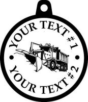 Custom pewter or zinc Pendant - customized and personalized your way - snow plows, plows, snow removal, road equipment, heavy equipment