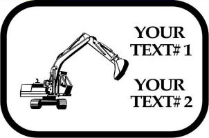 Custom pewter or zinc Plaque - customized and personalized your way - diggers, excavators, excavation, excavation equipment, excavation machines, excavation machinery, digger tractors, crawler excavators