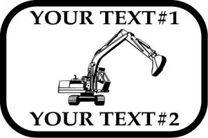 Custom pewter or zinc Plaque - customized and personalized your way - diggers, excavators, excavation, excavation equipment, excavation machines, excavation machinery, digger tractors, crawler excavators