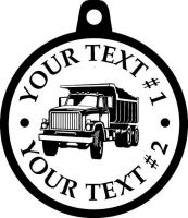 Custom pewter or zinc Pendant - customized and personalized your way - dump trucks, standard dump trucks, trucks, construction vehicles, dumper, tip trucks, tipper lorry, tipper trucks, tippers, tipper lorries, transportation
