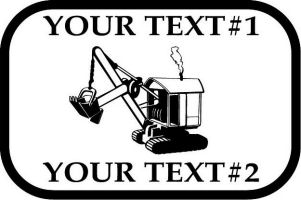 Custom pewter or zinc Plaque - customized and personalized your way - diggers, excavators, excavation, excavation equipment, excavation machines, excavation machinery, digger tractors, crawler excavators