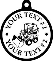 Custom pewter or zinc Pendant - customized and personalized your way - bucket front loaders, wheel loaders, machinery , loaders, excavators, bulldozers