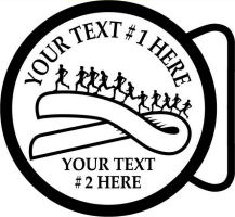 Custom pewter or zinc Belt Buckle - customized and personalized your way - attitude, awareness, breast, cancer, celebrate, celebration, challenge, charity, courageous, health, hope, marathon, medical, miracle, pink, race, recover, recovery, ribbon, run, support, survival, survive, survivor, symbol, symbolic, therapy