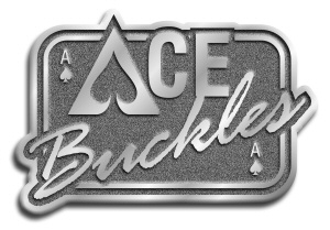 Example of how your buckle may look when it has been producted - notice how the black sections in the artwork are raised, the white sections are recessed